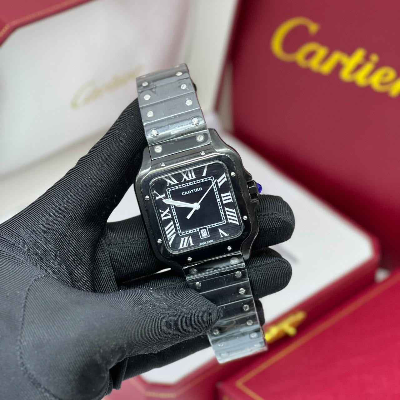 Cartier Watch | Santos de Cartier Full Black Version