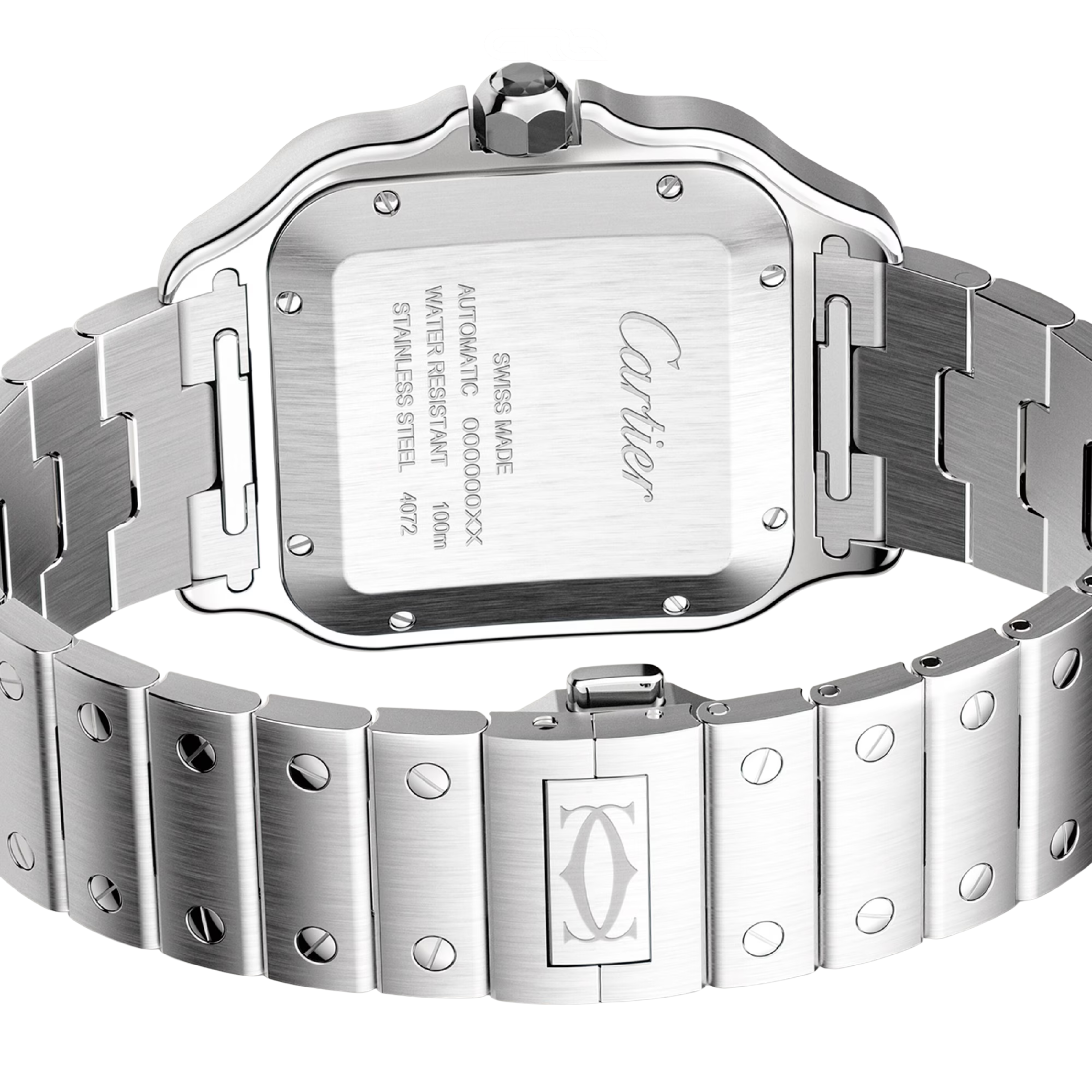 Cartier Watch | Santos de Cartier silver & Graduated Green Dial