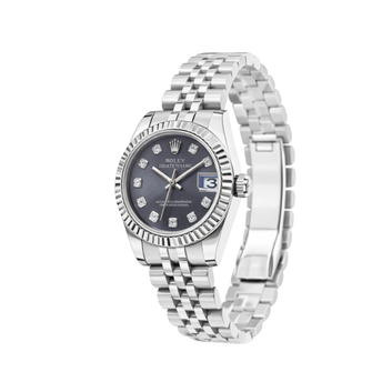 Rolex Watch | Datejust Diamond Dial Fluted Bezel