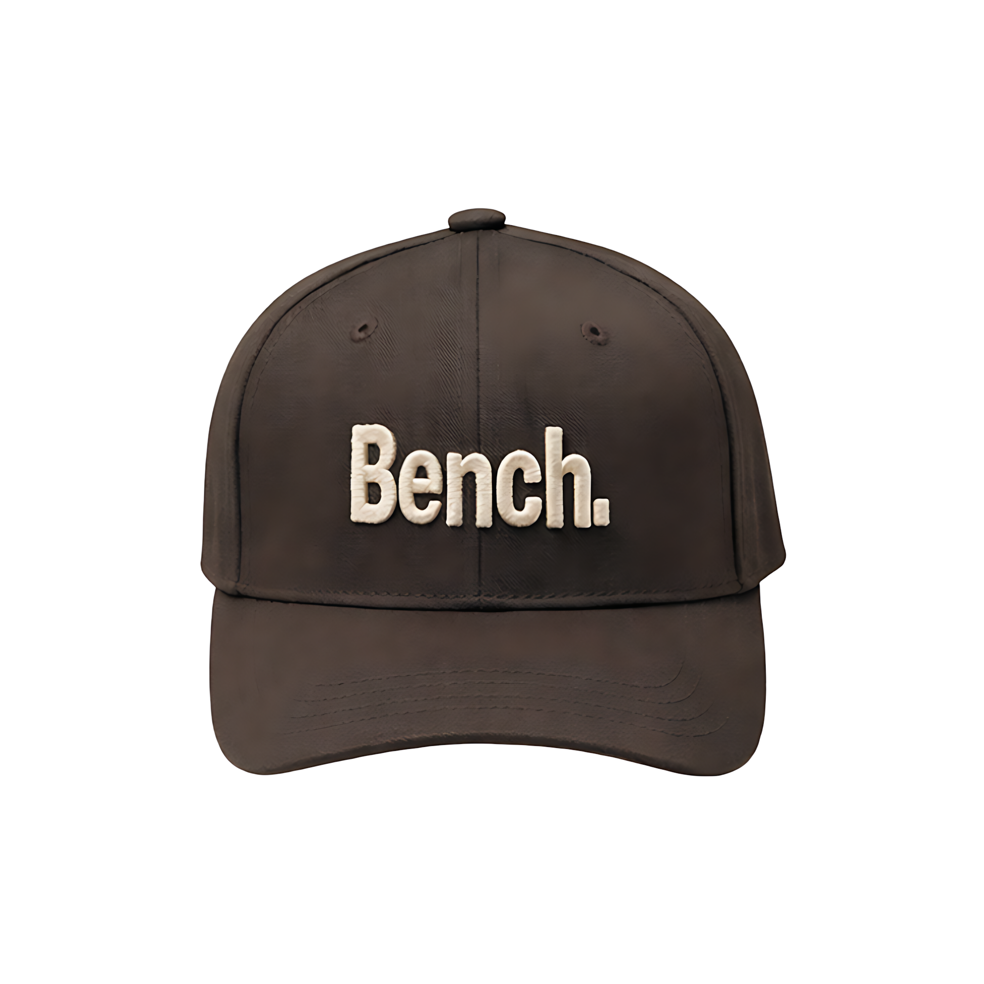 Bench Cap | Brown Logo White - View 1