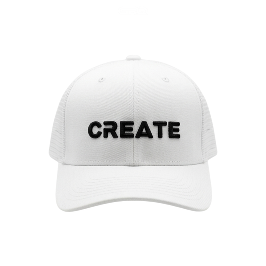 Create Cap | Trucker White - View 1