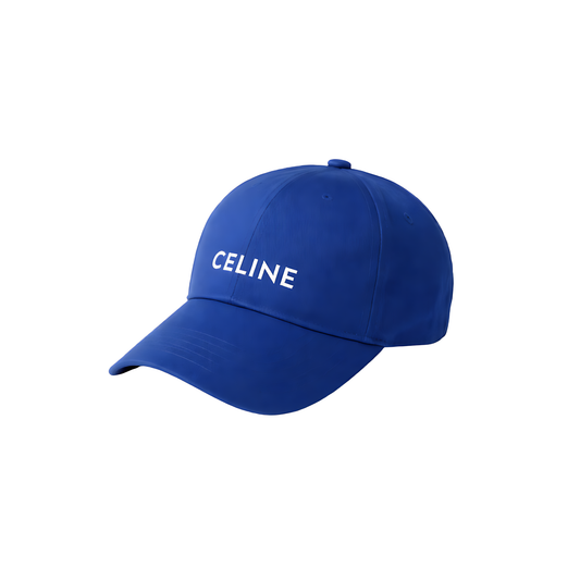 Celine Embroidered Cap - Blue - View 1