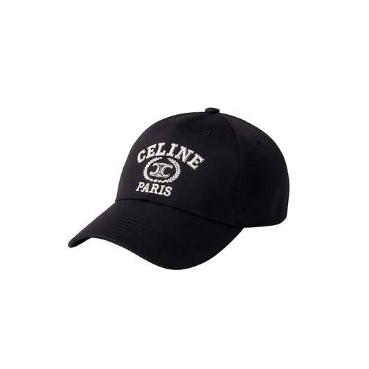 Celine Paris Logo Cap - Black - View 1