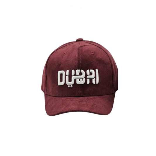 Dubai Cap | Embroidery Maroon - View 1