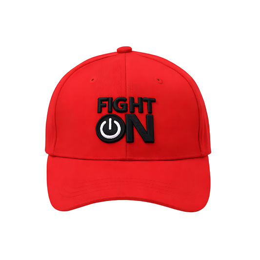 FightOn Cap | Logo Red Black - View 1