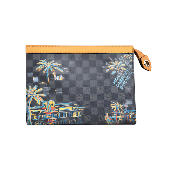 Louis Vuitton Pouch | Louis Vuitton Black Brown Beach Design - View 1