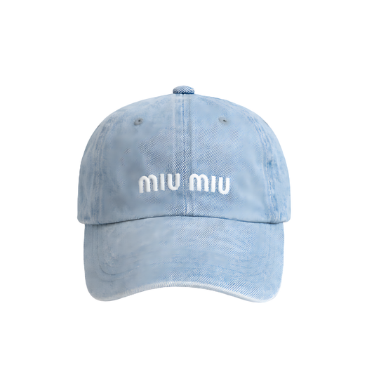 MiuMiu Logo Cap - Denim - View 2