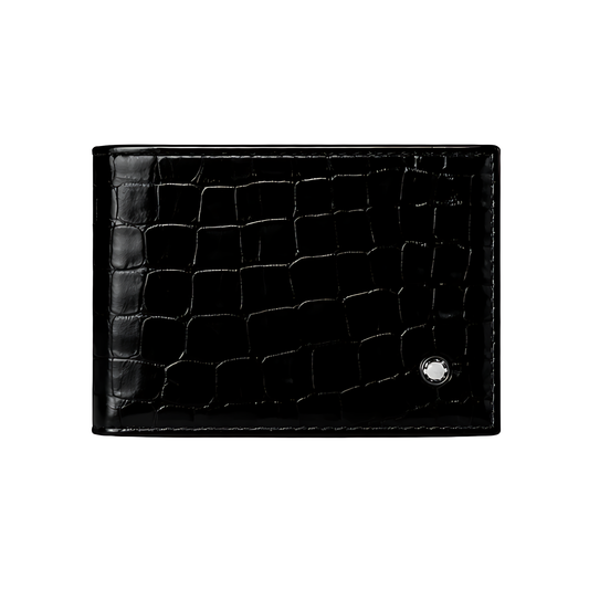 Mont Blanc Wallet | Mont Blanc Pure Black Crocodile Leather - View 1
