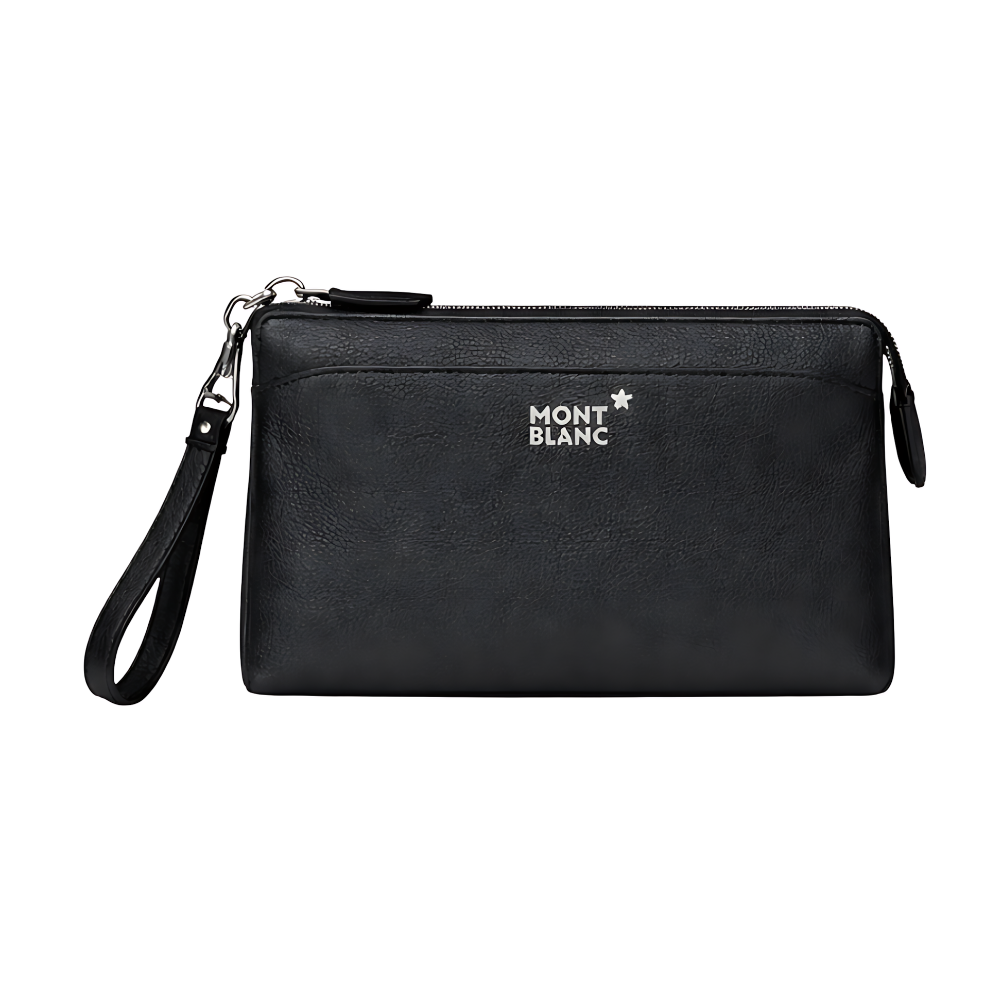Mont Blanc Wrist Pouch | Mont Blanc Black Canvass Leather - View 1