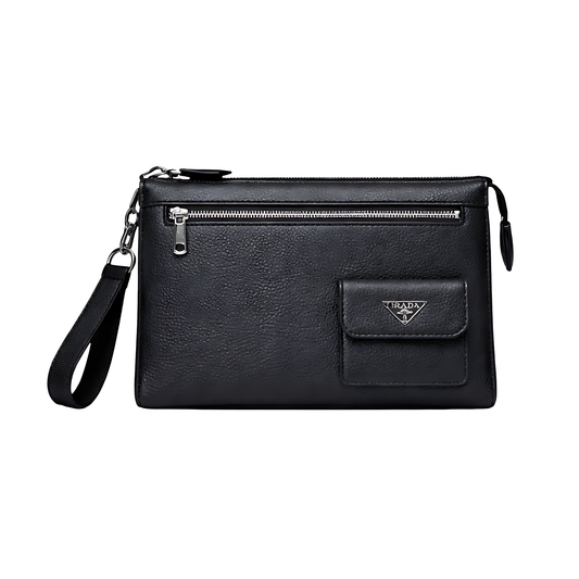 Prada Wrist Pouch | Wrist Black Leather - View 1