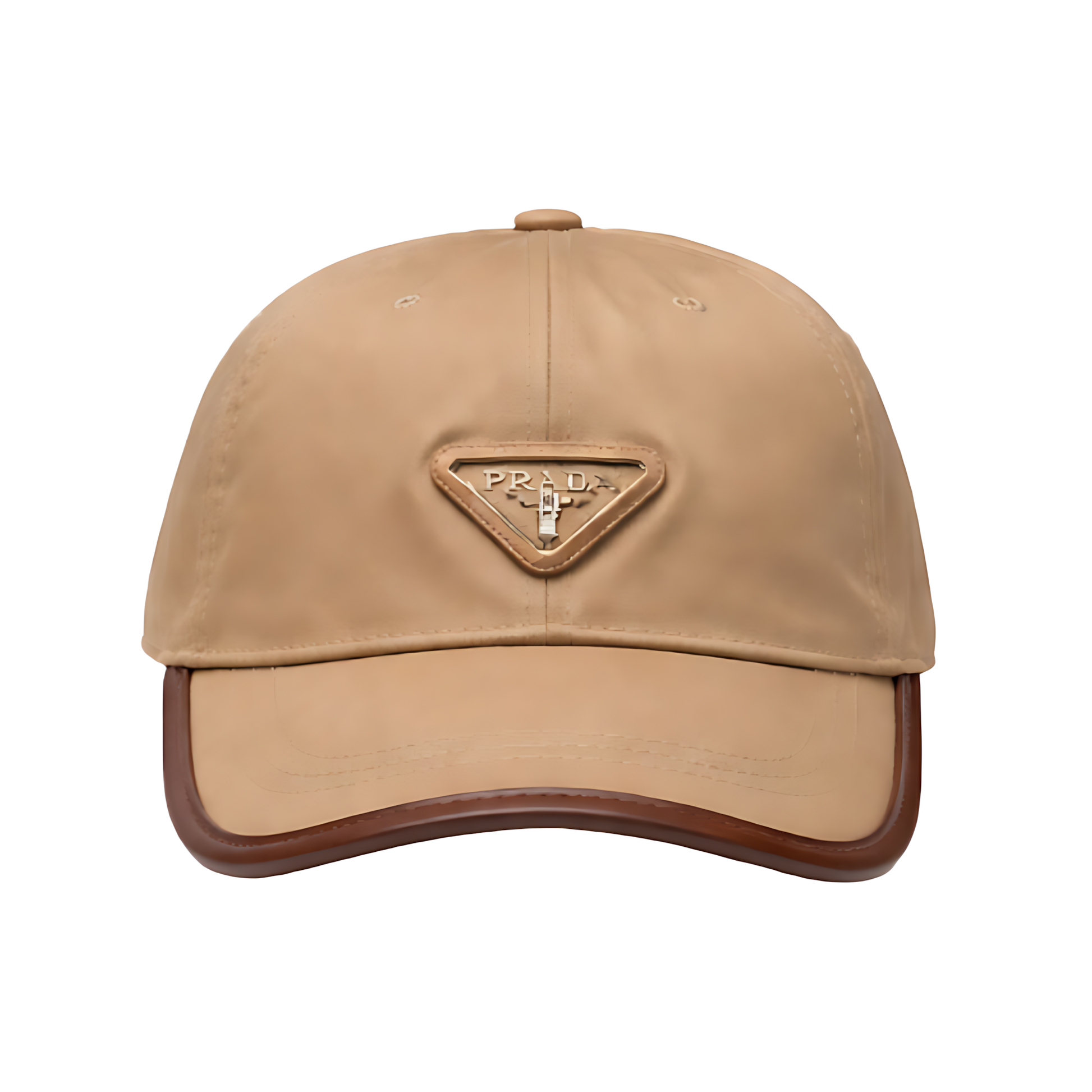 Prada Renylon Logo Cap - Brown - View 2