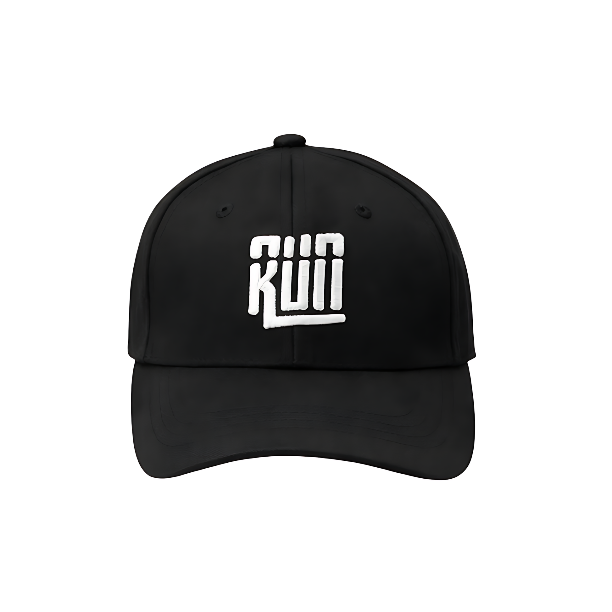 Run Cap | Black White Logo - View 1