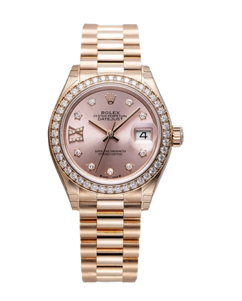 Rolex Watch | Datejust Rose Gold Diamond