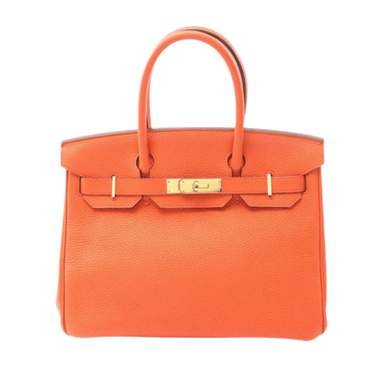 Hermes | Poppy Clemence Leather Birkin 30 Bag Orange - Free & Fast UAE Shipping