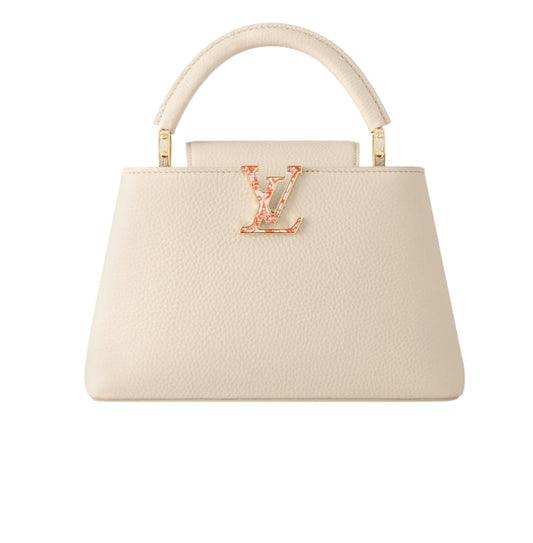 Louis Vuitton | Capucines Nano Handbag In Cream Taurillon Leather - Free & Fast UAE Shipping