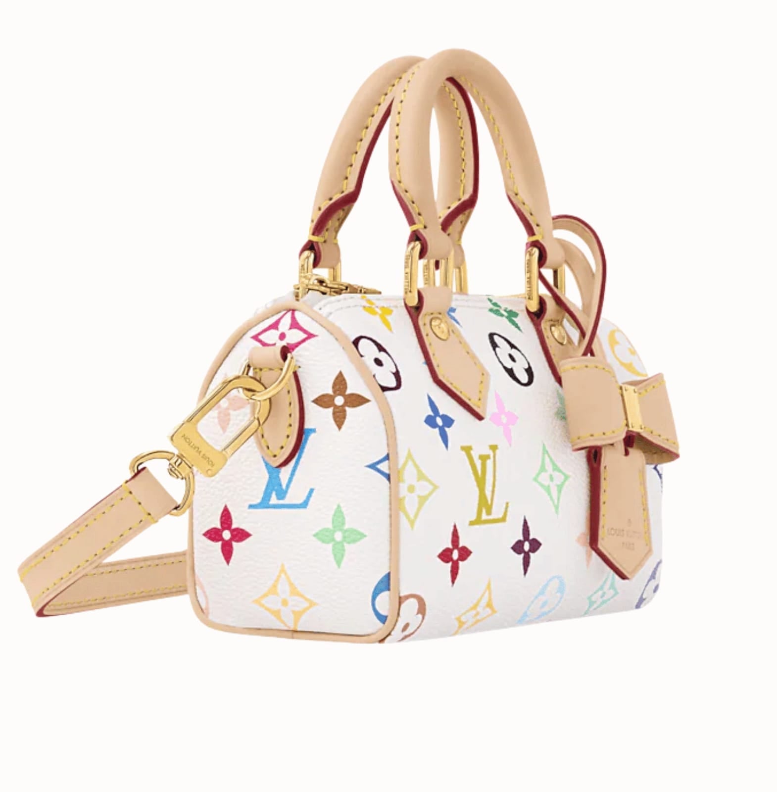 Louis Vuitton | X Takashi Murakami Nano Speedy In The Multicolor White Canvas - Free & Fast UAE Shipping