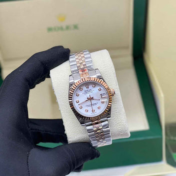 Rolex Watch | Datejust Diamond Bezel Rose Gold